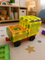 Magnetni konstruktor set Rainbow Create & Move 108 delova ST0734775B Magnetne kocke - Слика 4