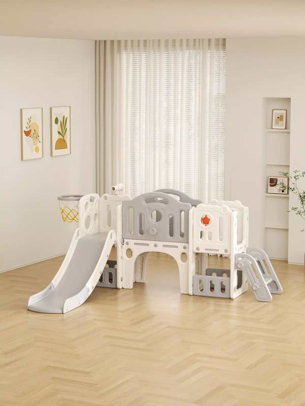 Elf-XXL-1200 Dečije igralište "Elf" (sivo belo) - Слика 1