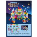 Magnetni konsturktor Svetleći zamak 210 delova ST0828804B Magnetne kocke - Слика 6