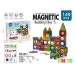 Magnetni konstruktor Zamak i vozić 149 delova A1571532B Magnetne kocke - Слика 7