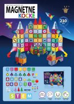 Magnetni konsturktor Svetleći zamak 210 delova ST0828804B Magnetne kocke - Слика 7