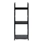 Drvena polica sa metalnim LOFT okvirom, 3 nivoa, crna - ModernHome - Слика 2
