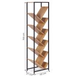 Geometrijska polica za knjige, loft stil – ModernHome - Слика 9