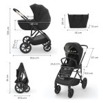 KINDERKRAFT KOLICA 2U1 PRIME 3 BLACK - Слика 11