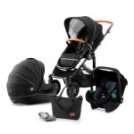 KINDERKRAFT KOLICA ZA BEBE 3U1 PRIME MINK PRO BLACK