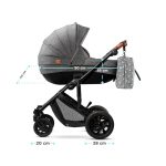 KINDERKRAFT KOLICA ZA BEBE 3U1 PRIME MINK PRO BLACK - Слика 9