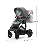 KINDERKRAFT KOLICA ZA BEBE 3U1 PRIME MINK PRO BLACK - Слика 10