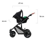 KINDERKRAFT KOLICA ZA BEBE 3U1 PRIME MINK PRO BLACK - Слика 11