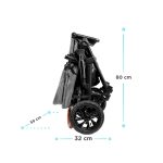 KINDERKRAFT KOLICA ZA BEBE 3U1 PRIME MINK PRO BLACK - Слика 12