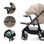 KINDERKRAFT KOLICA ZA BEBE SA TACNOM TRIG 3 BEIGE - Слика 3