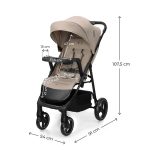 KINDERKRAFT KOLICA ZA BEBE SA TACNOM TRIG 3 BEIGE - Слика 7