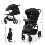 KINDERKRAFT KOLICA ZA BEBE SA TACNOM TRIG 3 BLACK - Слика 10