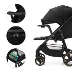KINDERKRAFT KOLICA ZA BEBE SA TACNOM TRIG 3 BLACK - Слика 3