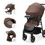 KINDERKRAFT KOLICA ZA BEBE SA TACNOM TRIG 3 BROWN - Слика 2