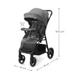 KINDERKRAFT KOLICA ZA BEBE SA TACNOM TRIG 3 GREY - Слика 10