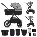 KINDERKRAFT KOLICA ZA BEBE SET 2U1 NEA 2 LUNAR BLACK BIZUU