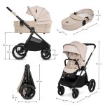 KINDERKRAFT KOLICA ZA BEBE SET 2U1 NEA 2 WHISPER DUNE BIZUU - Слика 12