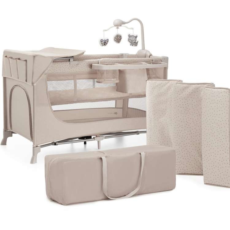 kinderkraft-prenosivi-krevetac-joy-2-beige-sa-dodacima6424 KINDERKRAFT PRENOSIVI KREVETAC JOY 2 BEIGE SA DODACIMA - Слика 1