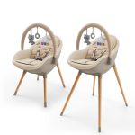 KINDERKRAFT STOLICA ZA HRANJENJE 2U1 FINI UP BEIGE - Слика 5