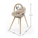 KINDERKRAFT STOLICA ZA HRANJENJE 2U1 FINI UP BEIGE - Слика 10