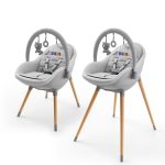 KINDERKRAFT STOLICA ZA HRANJENJE 2U1 FINI UP GREY - Слика 2