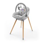 KINDERKRAFT STOLICA ZA HRANJENJE 2U1 FINI UP GREY - Слика 3