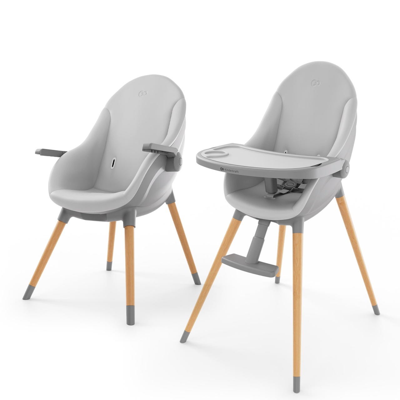 kinderkraft-stolica-za-hranjenje-2u1-fini-up-grey6168020 KINDERKRAFT STOLICA ZA HRANJENJE 2U1 FINI UP GREY - Слика 1