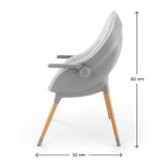 KINDERKRAFT STOLICA ZA HRANJENJE 2U1 FINI UP GREY - Слика 9