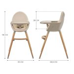 KINDERKRAFT STOLICA ZA HRANJENJE 2U1 FINI2 BEIGE - Слика 2