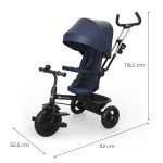 KINDERKRAFT TRICIKL ASTON 2 PLUS NAVY BLUE - Слика 11