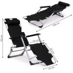 LEŽALJKA ZA PLAŽU 2U1 BLACK - Слика 6