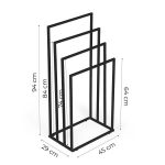 Metalni držač za peškire sa 4 kraka, crni – ModernHome - Слика 9
