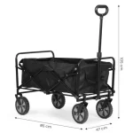 SKLOPIVA KOLICA ZA PLAŽU VELIKA BLACK - Слика 2