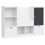 KINDER HOME organizator za dečije igračke sa tablom, policom, 2 fioke i 6 pregrada, puno drvo i MDF - Слика 10