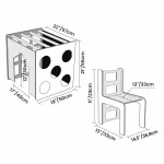 Montesori set 2 u 1 KINDER HOME, dečiji sto sa stolicom i kockom za penjanje - Слика 8