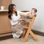 Kikka Boo Drvena hranilica Nordy 2in1 Light Beige