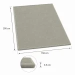 Dečiji tepih sa memorijskom penom KINDER HOME LOLA, 150x200 cm, debljina 3,5 cm, baršunasto mekan vodoodbojni gornji sloj, memori pena, protivklizna podloga, siva - Слика 2