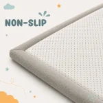 Dečiji tepih sa memorijskom penom KINDER HOME LOLA, 150x200 cm, debljina 3,5 cm, baršunasto mekan vodoodbojni gornji sloj, memori pena, protivklizna podloga, siva - Слика 10