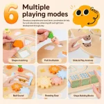 Dečiji aktivni sto KINDER HOME, Montesori igraonica 6 u 1, puno drvo - Слика 2