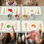Dečiji drveni trpezarijski set od 33 dela KINDER HOME - Слика 3