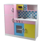 KINDER HOME Dečija kuhinja, drvena igračka za igranje uloga sa šarenim dizajnom, dimenzije - Слика 7