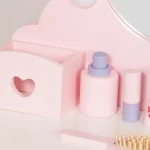 Dečiji drveni toaletni stočić sa ogledalom i svetlima KINDER HOME, roze, 92 cm - Слика 11