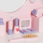 Dečiji drveni toaletni stočić sa ogledalom i svetlima KINDER HOME, roze, 92 cm - Слика 9