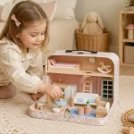 KINDER HOME Dečija drvena kućica sa koferom - Слика 2