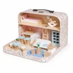 KINDER HOME Dečija drvena kućica sa koferom - Слика 11