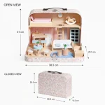 KINDER HOME Dečija drvena kućica sa koferom - Слика 7
