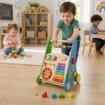 Dečija drvena hodalica KINDER HOME sa aktivnostima, ksilofonom i dirkama - Слика 5