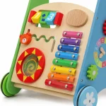 Dečija drvena hodalica KINDER HOME sa aktivnostima, ksilofonom i dirkama - Слика 6