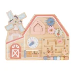 Montesori aktivna tabla KINDER HOME, farma sa mlinom, lavirintom, satom i zupčanicima - Слика 8