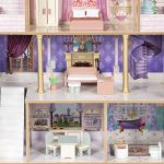 Drvena četvorospratna kućica za lutke Bella Castle, sa 15 komada nameštaja – ECOTOYS - Слика 8